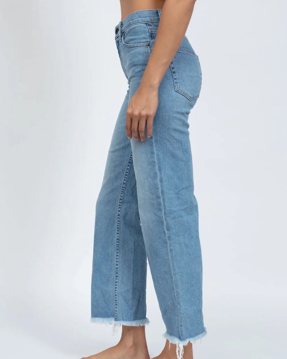 Wide Leg Crop Jean in Keel Over