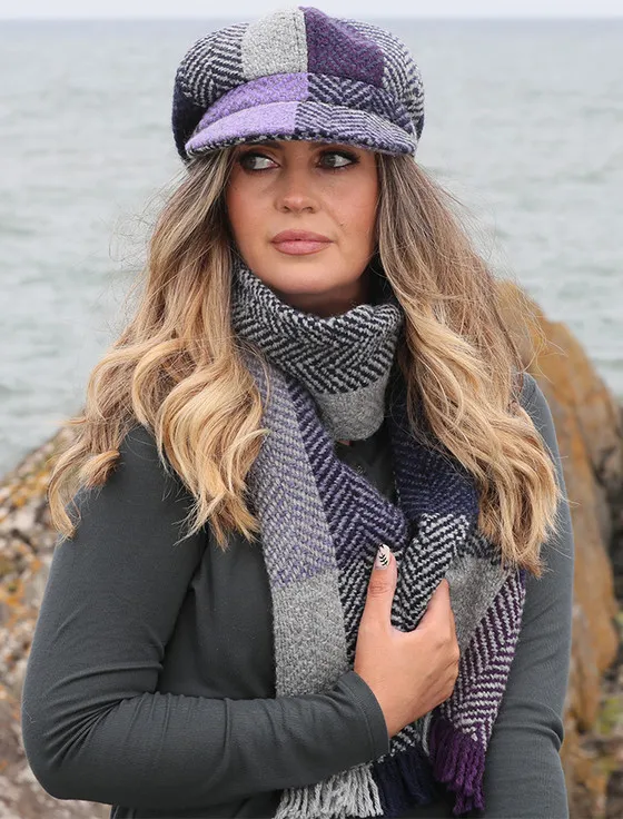 Wool Donegal Scarf - Lavender