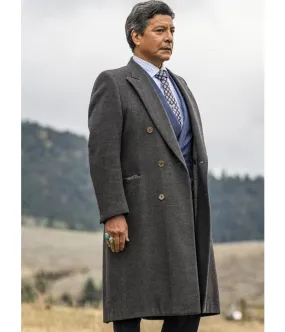 Yellowstone Gil Birmingham Grey Wool Coat