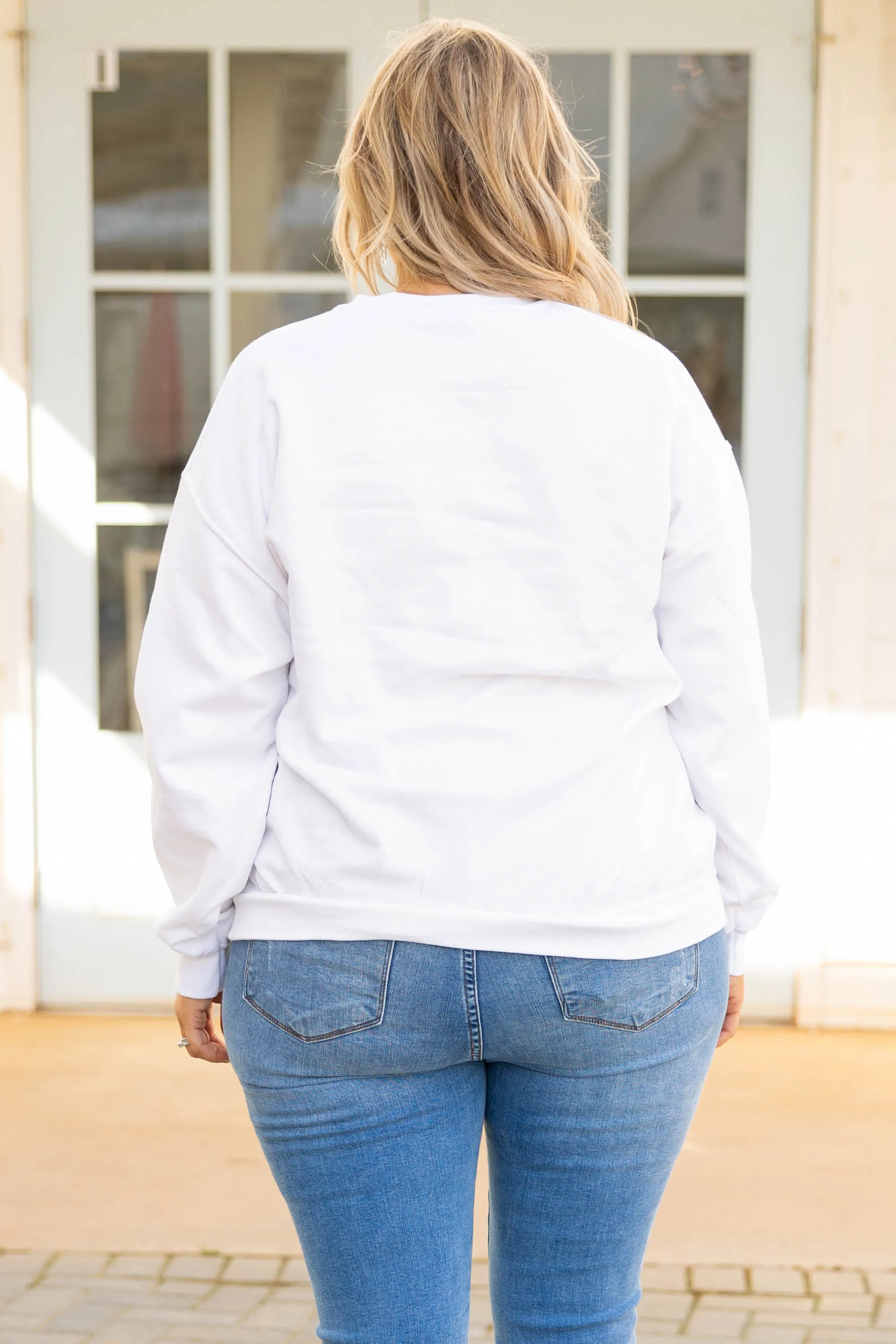 You Give Me Butterflies Sweatshirt, White